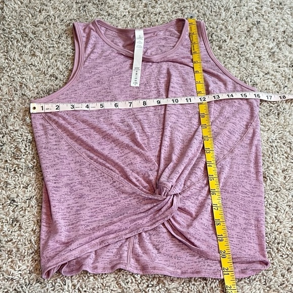 Lululemon Breeze Through Twist Tank Top Pink Rose Blush 6 Pullover Cropped - Picture 9 of 9